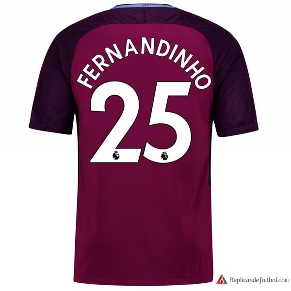 Camiseta Manchester City Segunda equipación Fernandinho 2017-2018